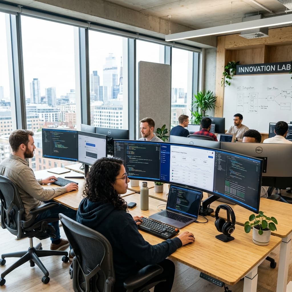 Modern Tech Development Workspace at Anavya Infotech